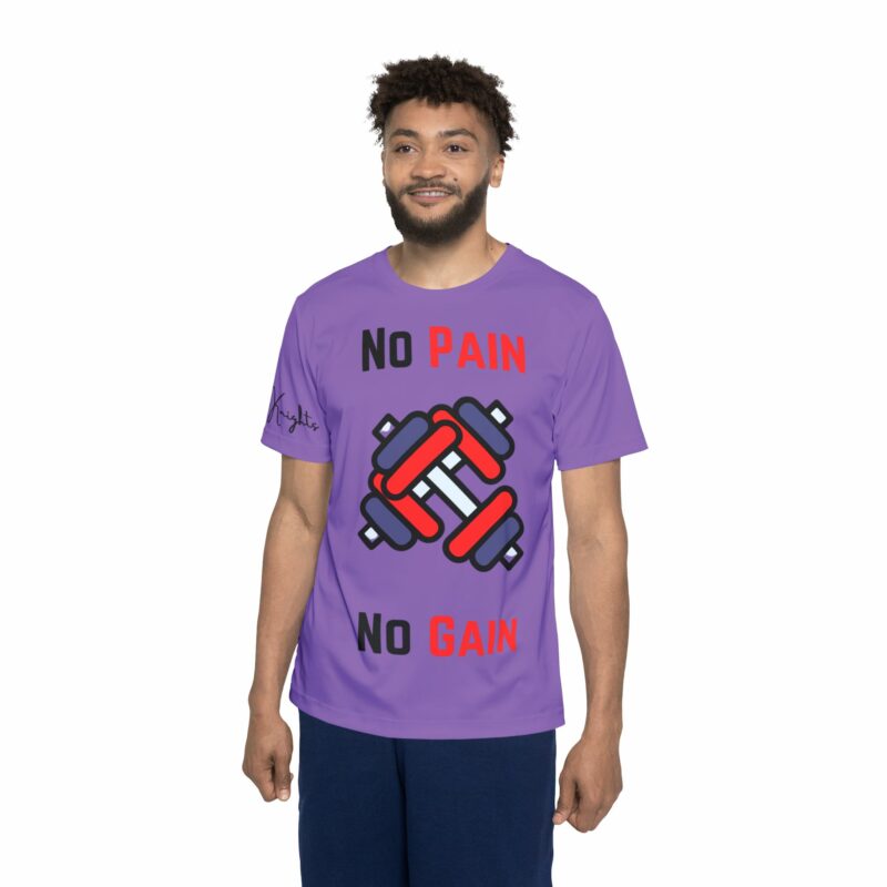 Men's Sports Jersey - No Pain No Gain Workout Tee - Image 4