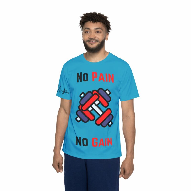 Men's Sports Jersey - No Pain No Gain Workout Tee - Image 4