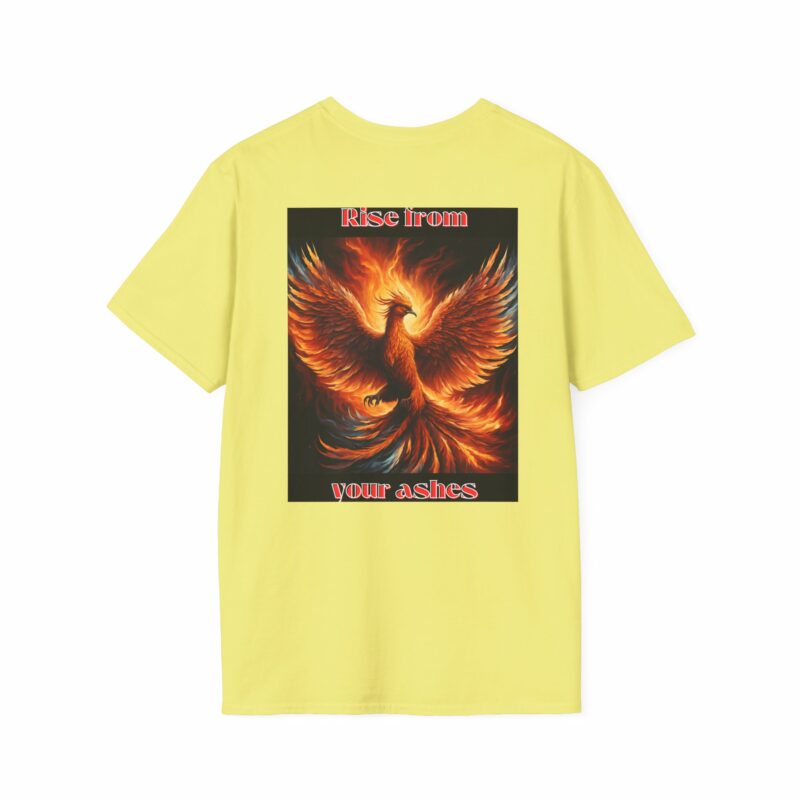 Phoenix 'Rise From Your Ashes' Unisex Softstyle T-Shirt - Image 50