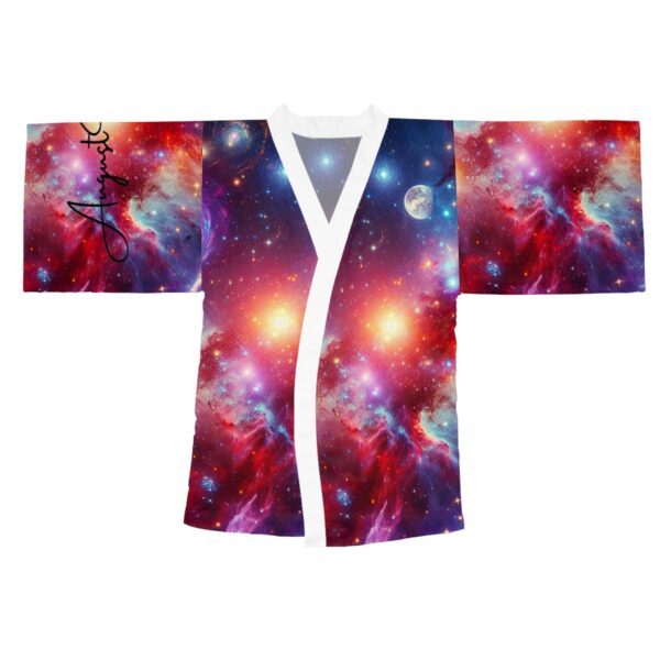 Cosmic Galaxy Long Sleeve Kimono Robe - Stylish Loungewear for Stargazers