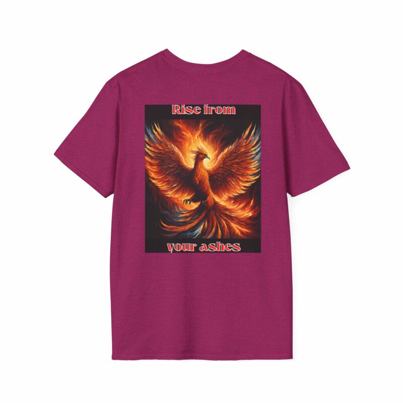 Phoenix 'Rise From Your Ashes' Unisex Softstyle T-Shirt - Image 86