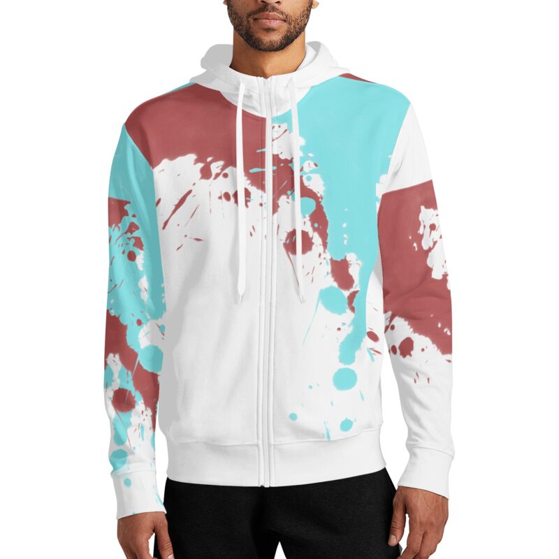 Adult Full Zip Turtleneck Hoodie Streetwear - Image 3