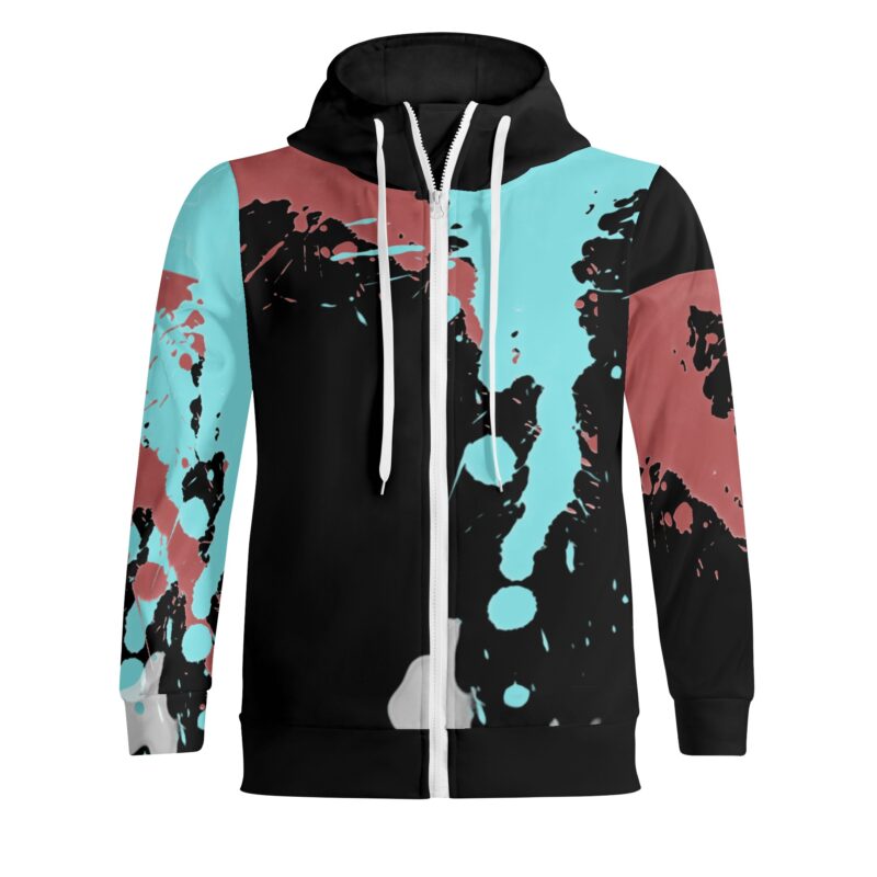 Adult Full Zip Turtleneck Hoodie Streetwear