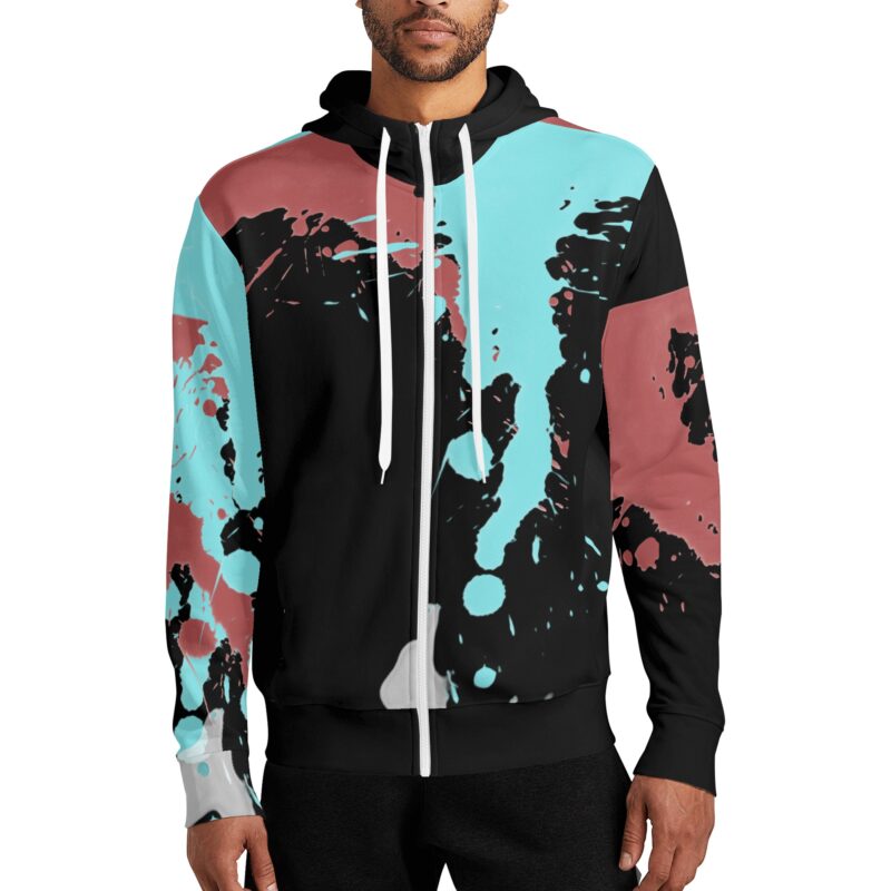 Adult Full Zip Turtleneck Hoodie Streetwear - Image 3