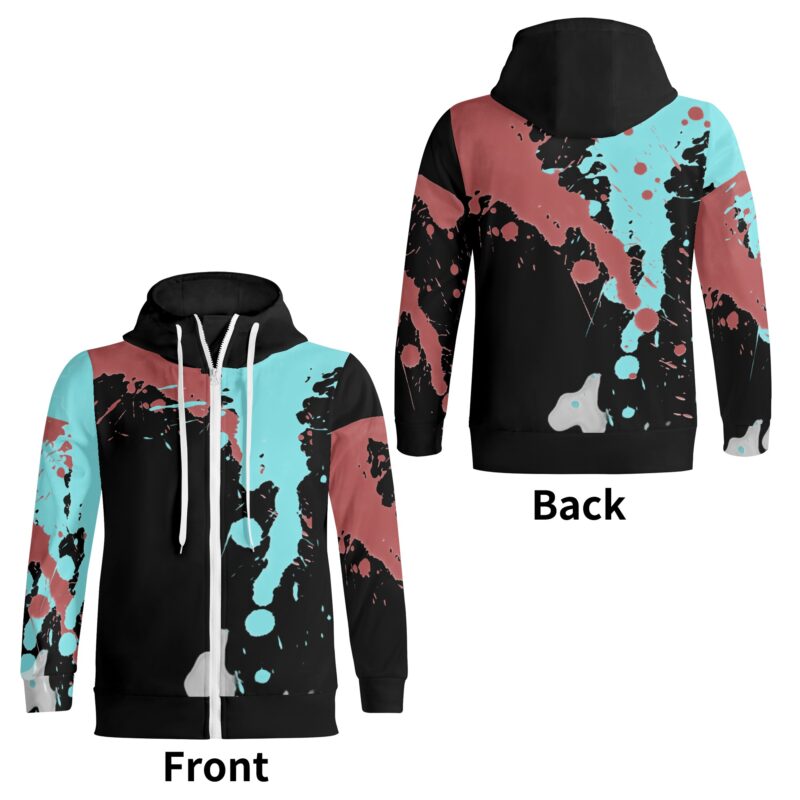 Adult Full Zip Turtleneck Hoodie Streetwear - Image 5