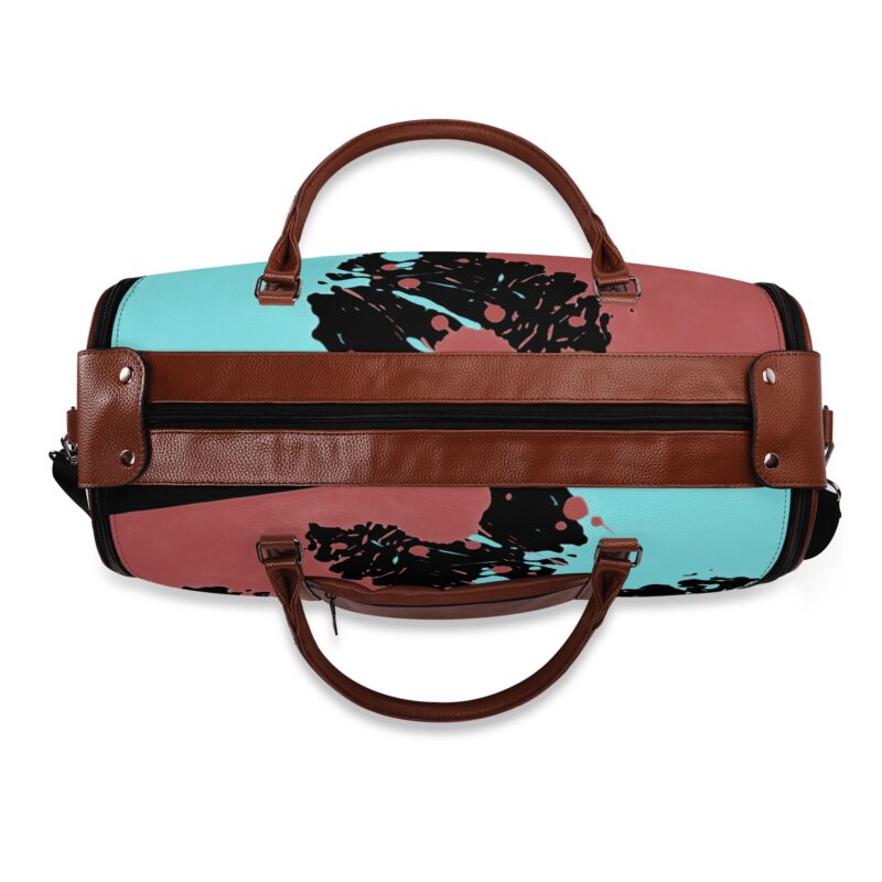 Personalized Leather Duffle Bag Foldable Travel Bag - Image 6