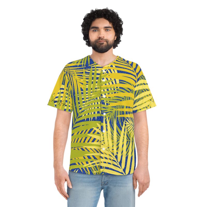 Tropical Men's Baseball Jersey - Image 3