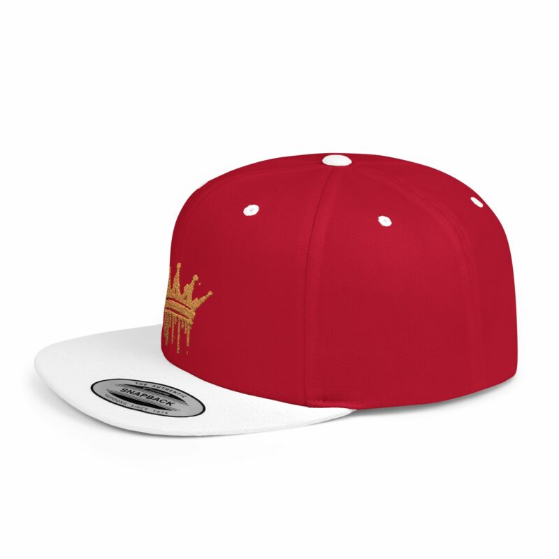 Golden Crown Flat Bill Snapback Hat - Trendy Streetwear Cap - Image 51