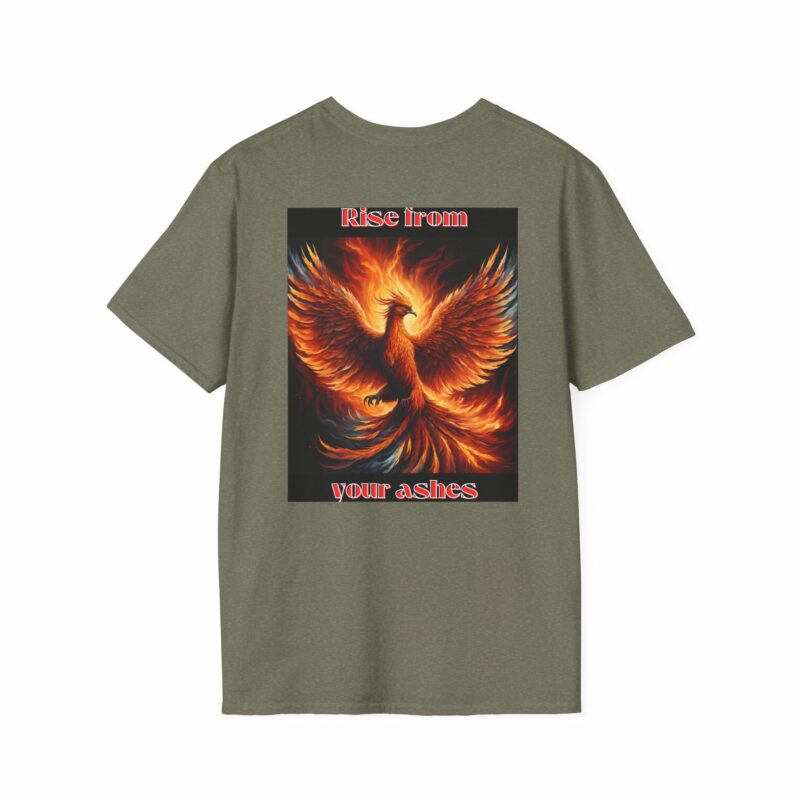 Phoenix 'Rise From Your Ashes' Unisex Softstyle T-Shirt - Image 62